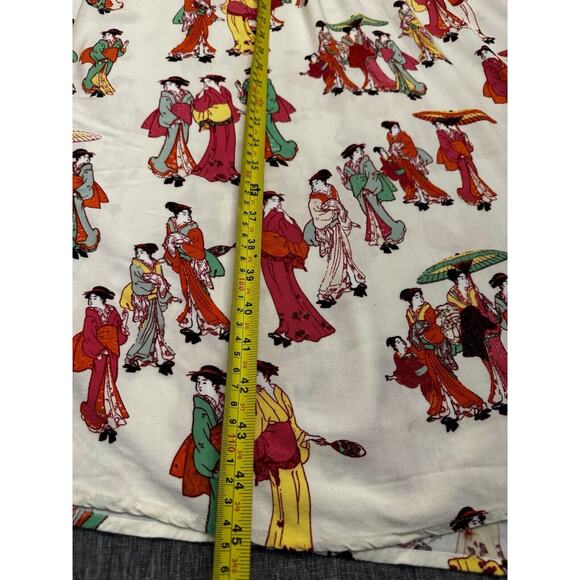 Natori Geisha Mandarin Print Sleeveless Dress in Size Large - Picture 5 of 7